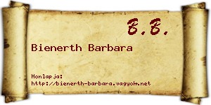 Bienerth Barbara névjegykártya